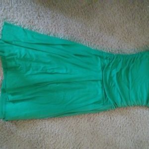 Green halter dress